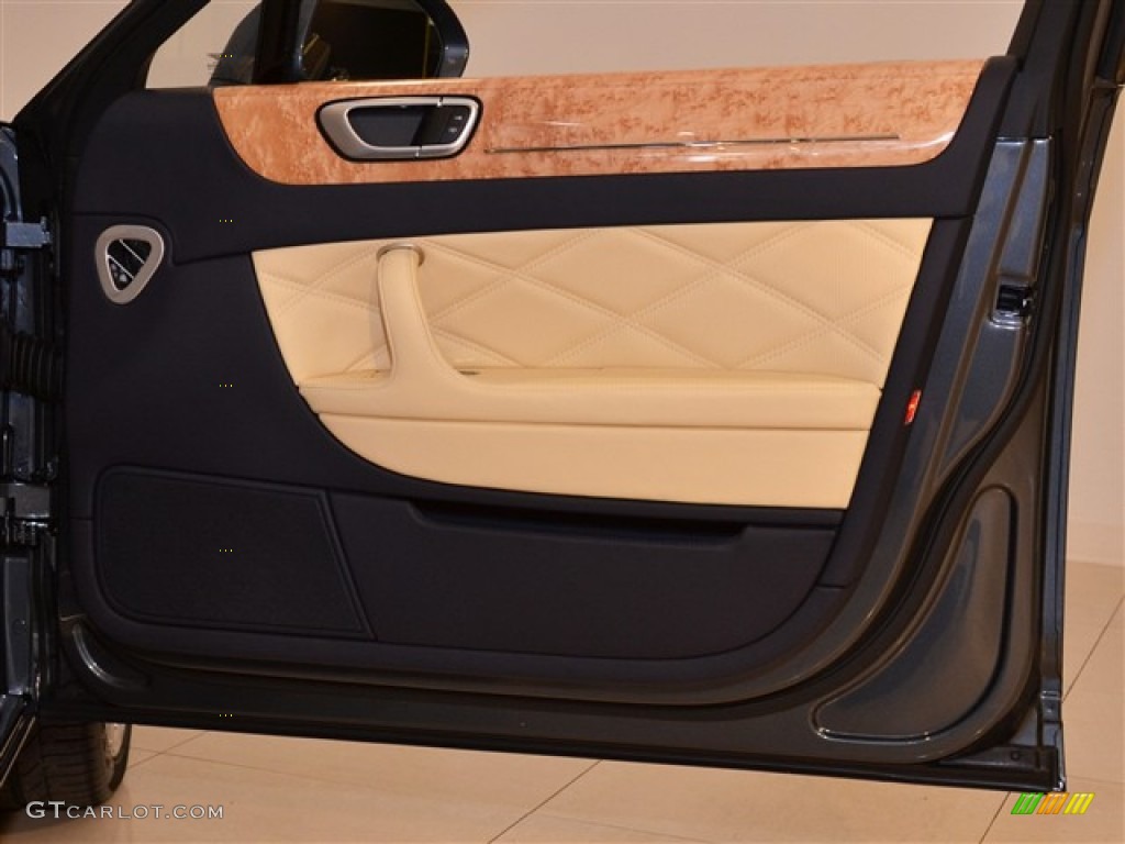 2012 Bentley Continental Flying Spur Speed Magnolia/Imperial Blue Door Panel Photo #53173336