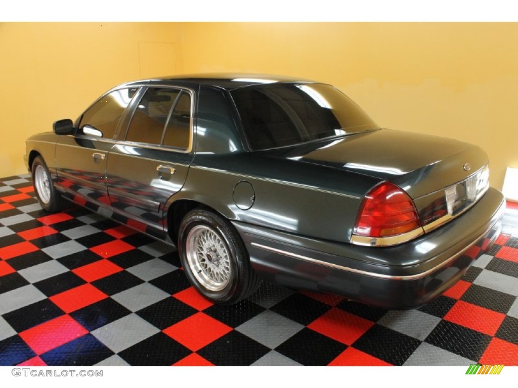 1998 Crown Victoria Sedan - Dark Green Satin Metallic / Medium Parchment photo #3