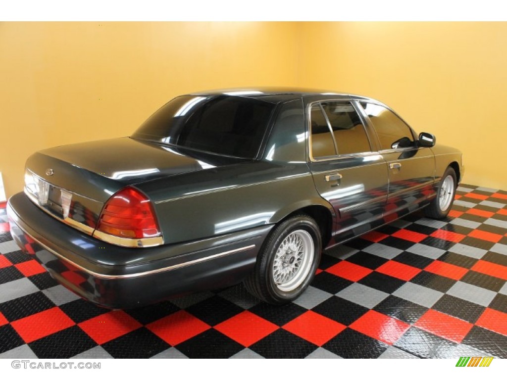 1998 Crown Victoria Sedan - Dark Green Satin Metallic / Medium Parchment photo #4