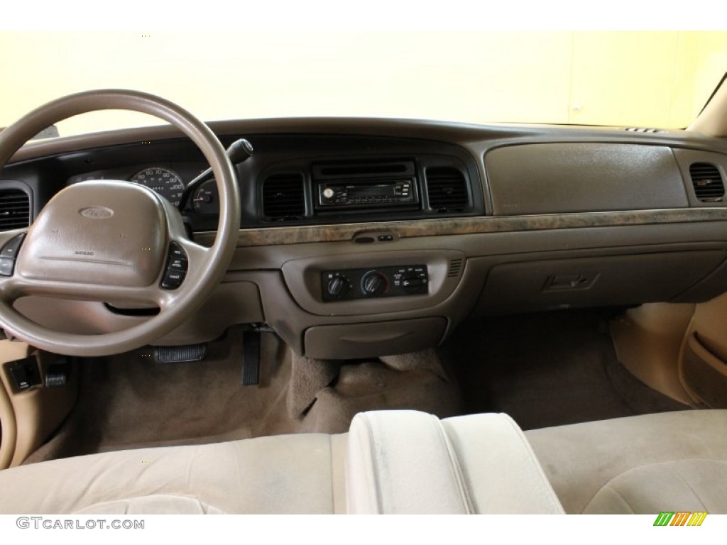 1998 Crown Victoria Sedan - Dark Green Satin Metallic / Medium Parchment photo #6