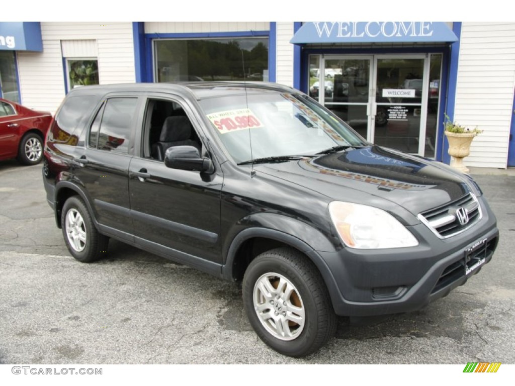 2003 CR-V EX 4WD - Nighthawk Black Pearl / Gray photo #3