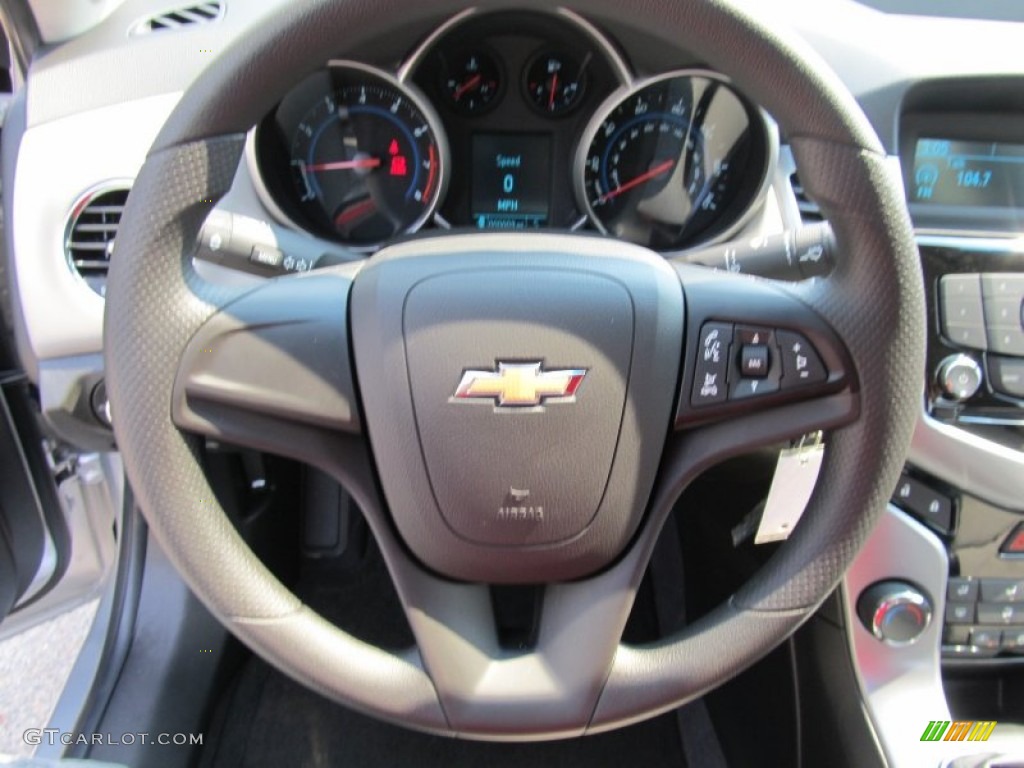 2012 Chevrolet Cruze LS Jet Black/Medium Titanium Steering Wheel Photo #53177105