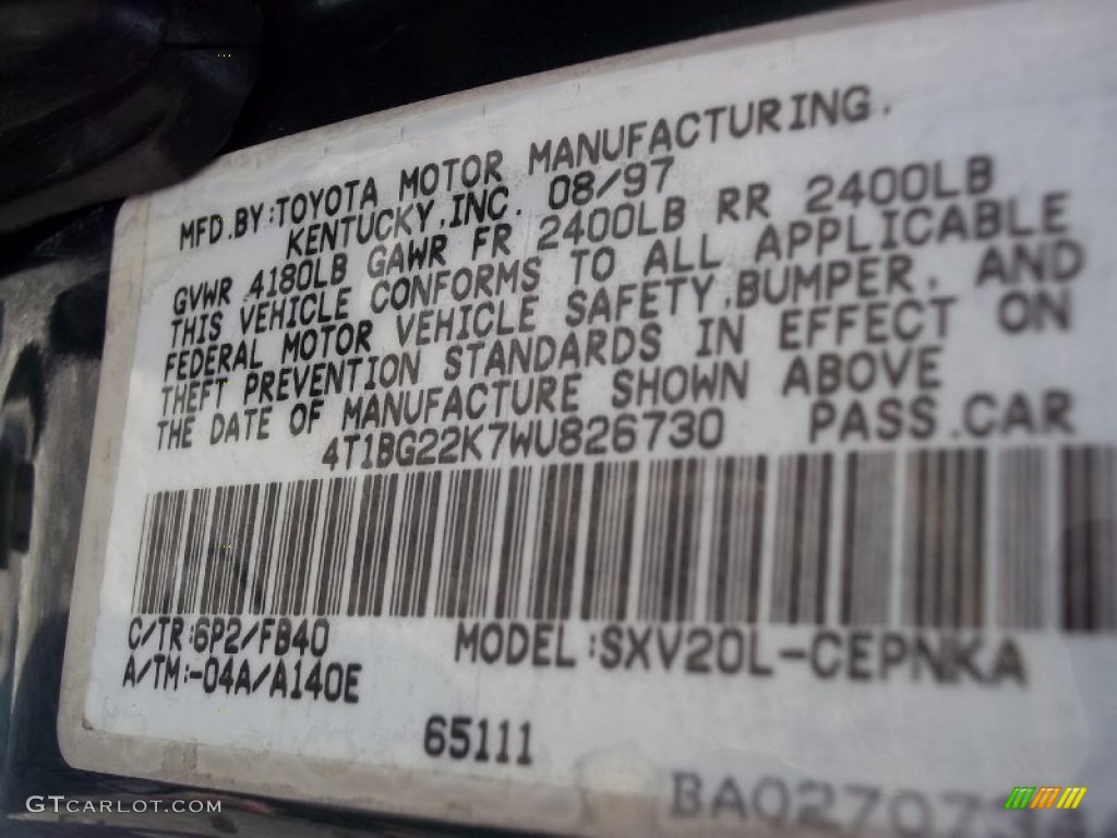 1998 Camry LE - Dark Green Metallic / Oak photo #29