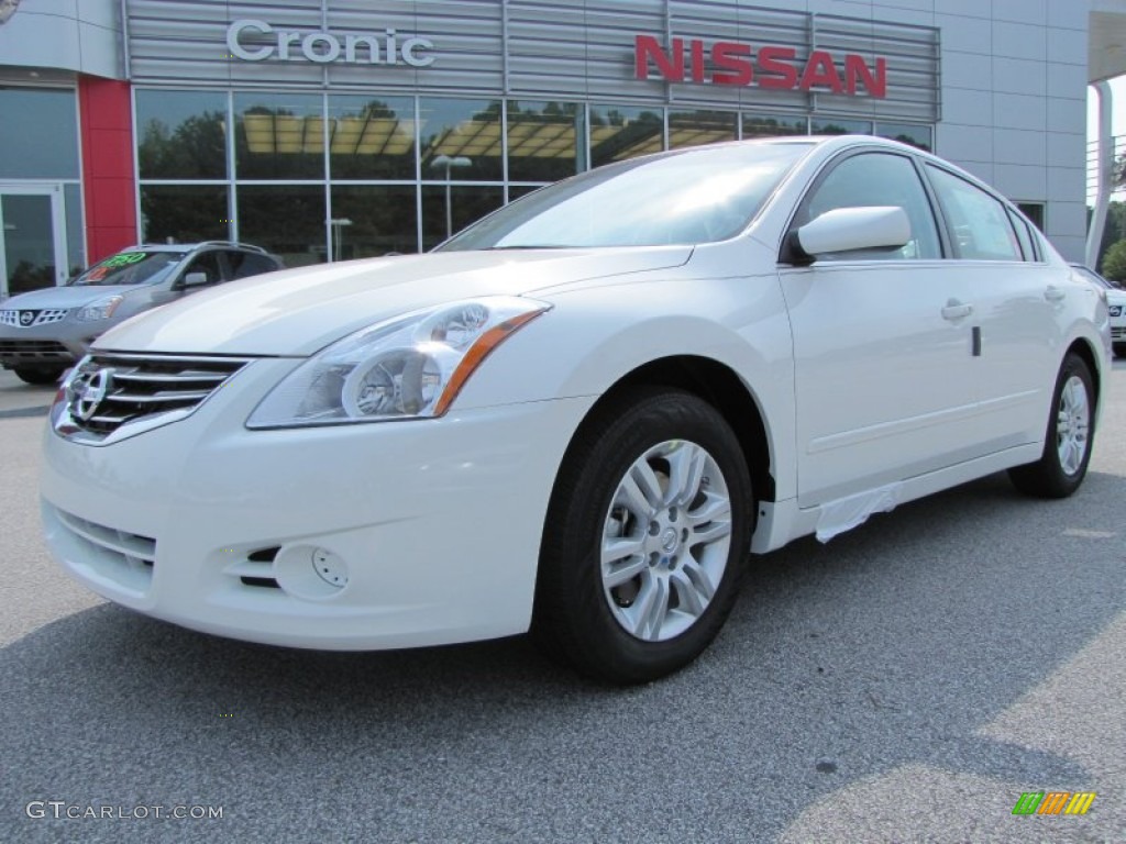 2012 Altima 2.5 S - Winter Frost White / Charcoal photo #1