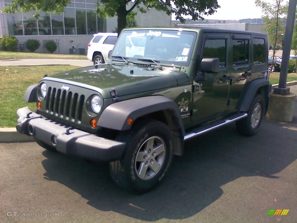 2008 Wrangler Unlimited X 4x4 - Jeep Green Metallic / Dark Slate Gray/Med Slate Gray photo #1