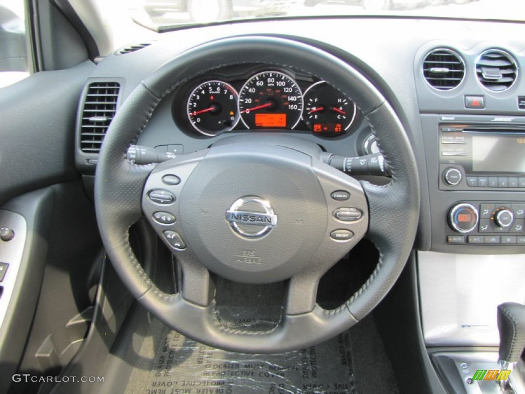 2012 Nissan Altima 3.5 SR Charcoal Steering Wheel Photo #53179787