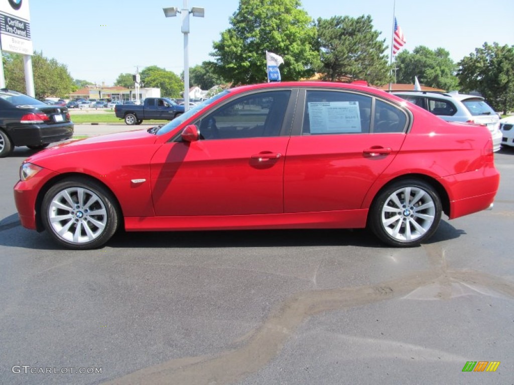 2008 3 Series 328i Sedan - Crimson Red / Beige photo #2