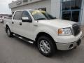 2007 White Sand Tri-Coat Ford F150 Lariat SuperCrew 4x4  photo #2