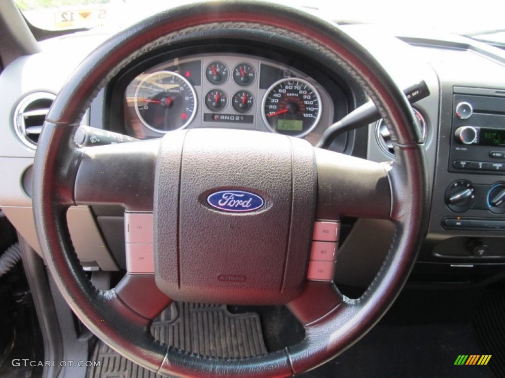 2008 Ford F150 FX4 Regular Cab 4x4 Black Steering Wheel Photo #53184656
