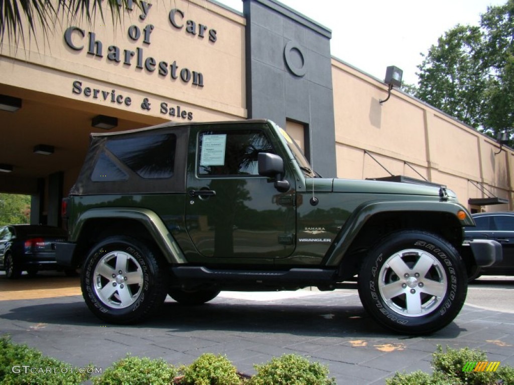 2008 Wrangler Sahara 4x4 - Jeep Green Metallic / Dark Khaki/Medium Khaki photo #1