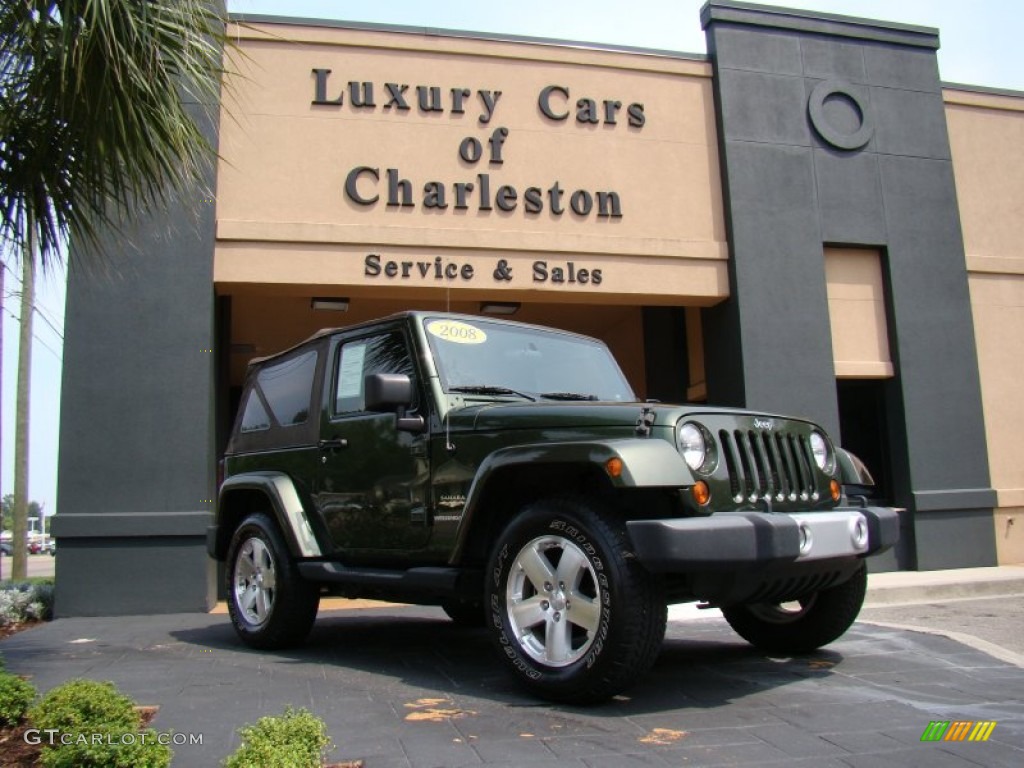 2008 Wrangler Sahara 4x4 - Jeep Green Metallic / Dark Khaki/Medium Khaki photo #5