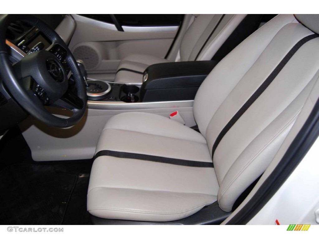 2009 CX-7 Touring - Crystal White Pearl Mica / Sand photo #10