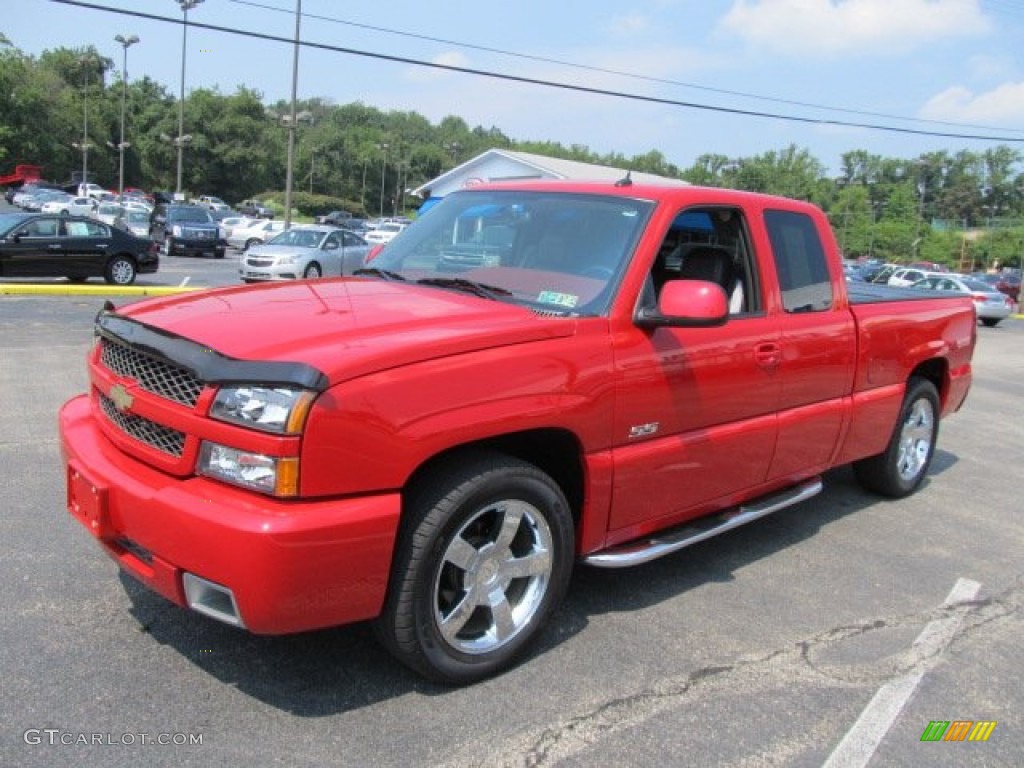 2004 Silverado 1500 SS Extended Cab AWD - Victory Red / Dark Charcoal photo #5