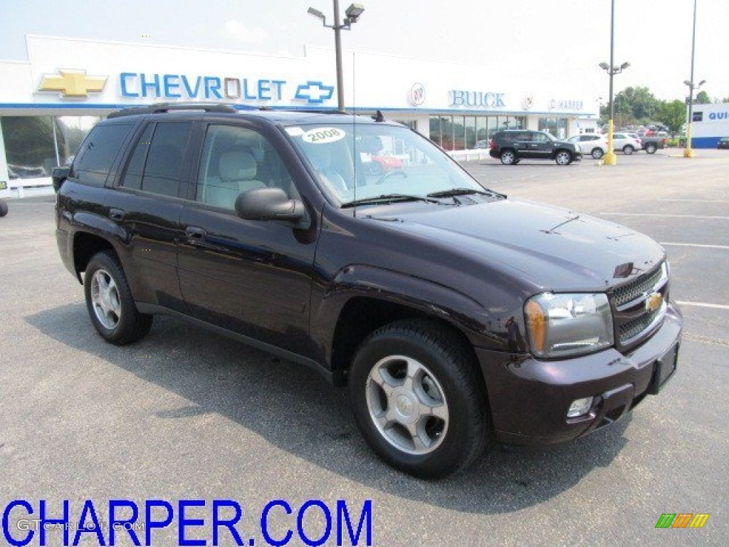 2008 TrailBlazer LT 4x4 - Dark Cherry Metallic / Light Gray photo #1