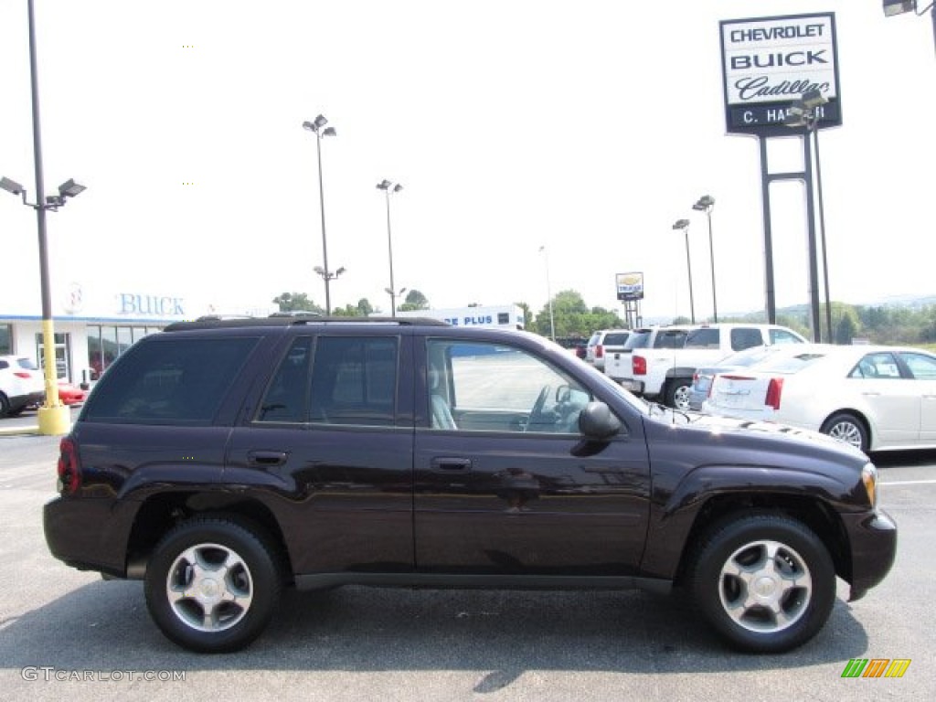 2008 TrailBlazer LT 4x4 - Dark Cherry Metallic / Light Gray photo #2