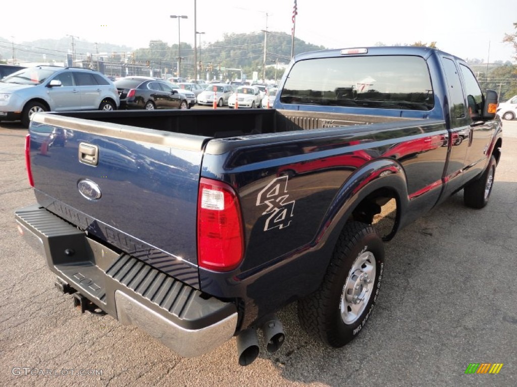 2011 F250 Super Duty XLT SuperCab 4x4 - Dark Blue Pearl Metallic / Steel Gray photo #4