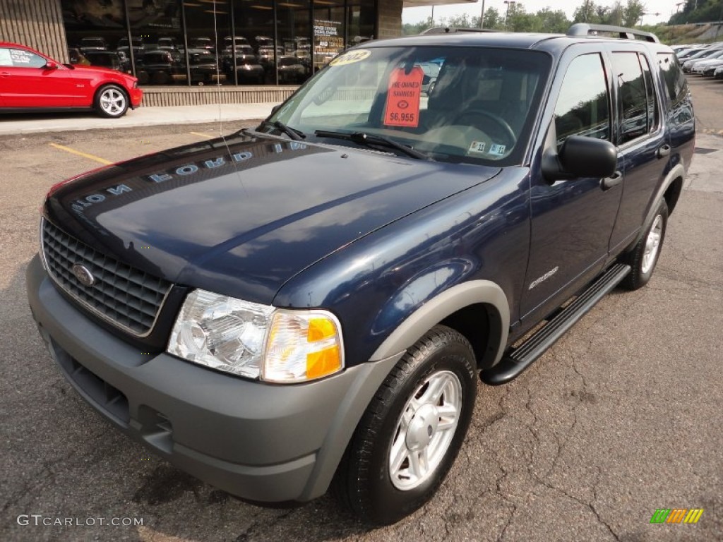 2002 Explorer XLS 4x4 - True Blue Metallic / Medium Prairie Tan/Graphite Accent photo #8
