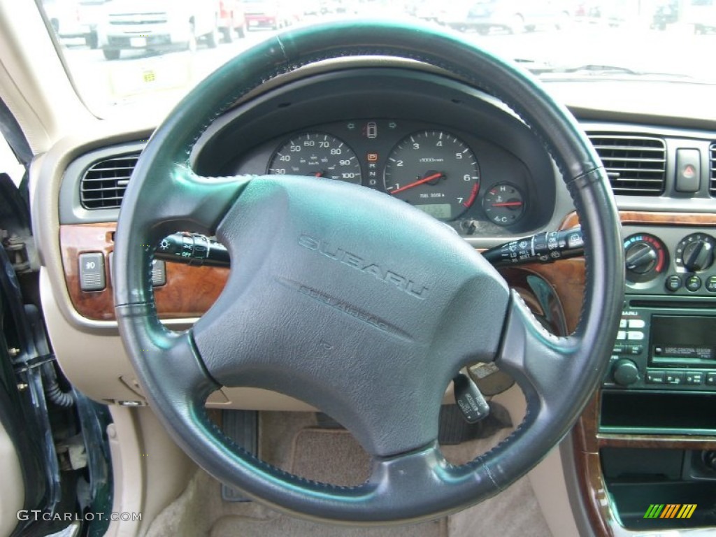 2002 Subaru Outback Limited Wagon Beige Steering Wheel Photo #53198015