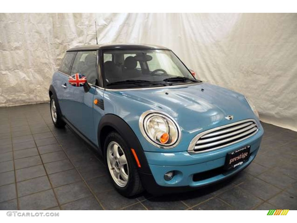 2008 Cooper Hardtop - Oxygen Blue / Punch Carbon Black photo #13