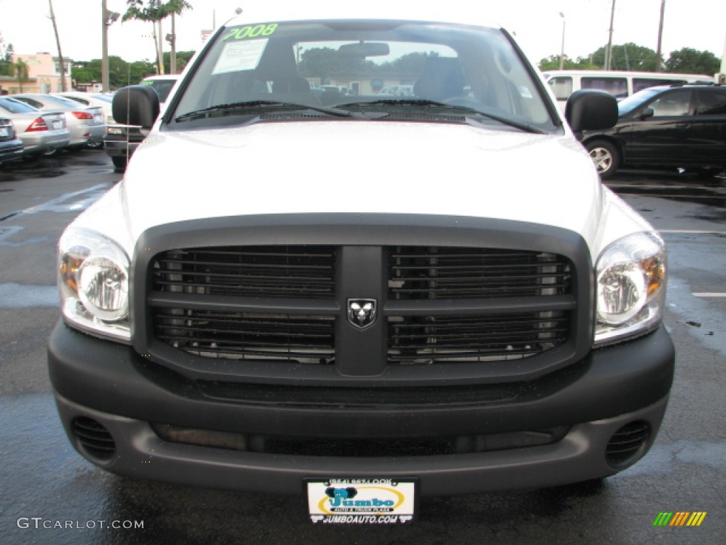 2008 Ram 1500 ST Quad Cab - Bright White / Medium Slate Gray photo #3