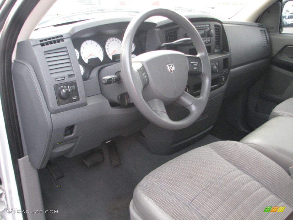 2008 Ram 1500 ST Quad Cab - Bright White / Medium Slate Gray photo #17