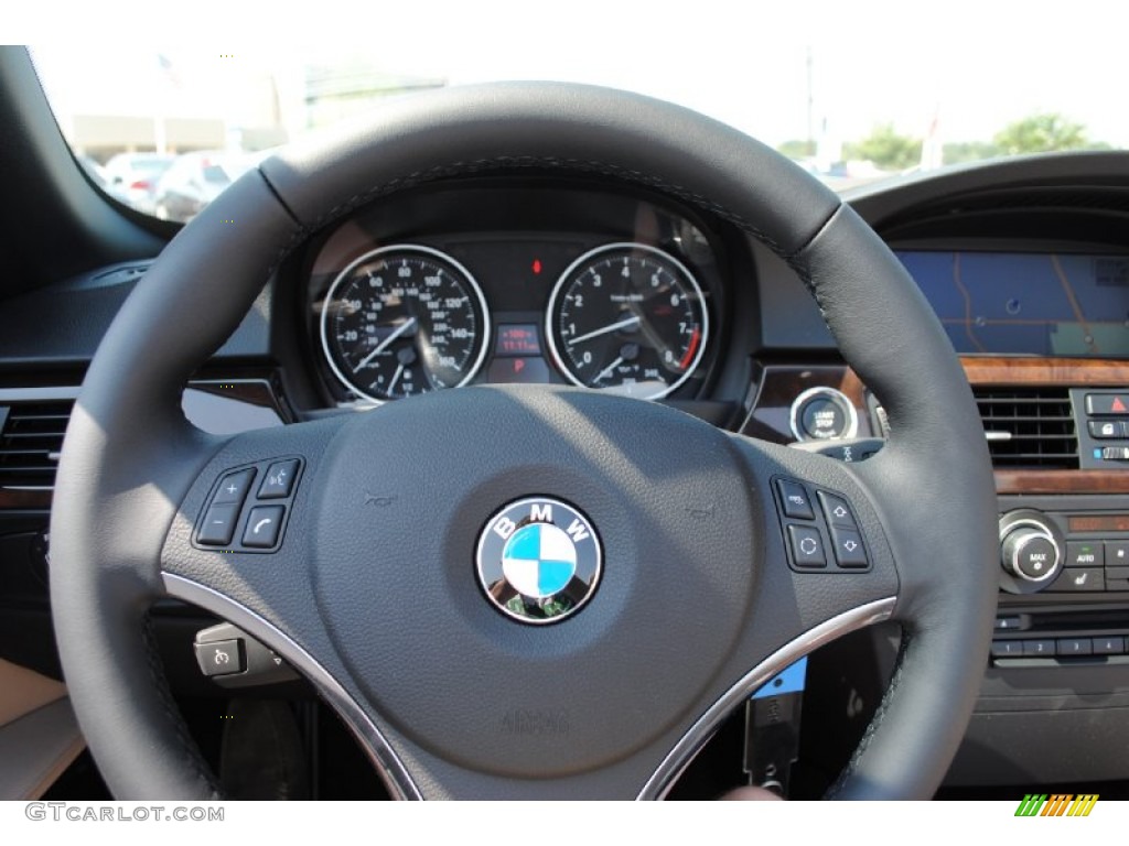 2011 3 Series 328i Convertible - Vermillion Red Metallic / Oyster/Black Dakota Leather photo #14