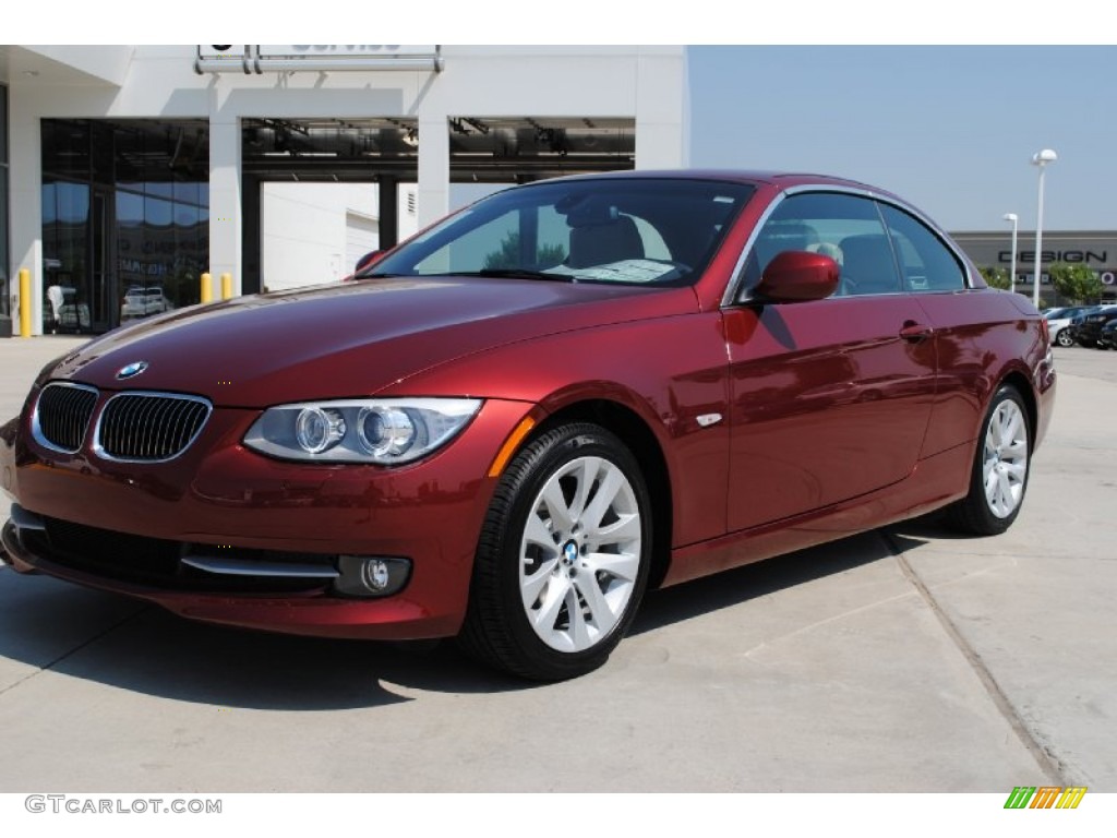 2011 3 Series 328i Convertible - Vermillion Red Metallic / Oyster/Black Dakota Leather photo #18