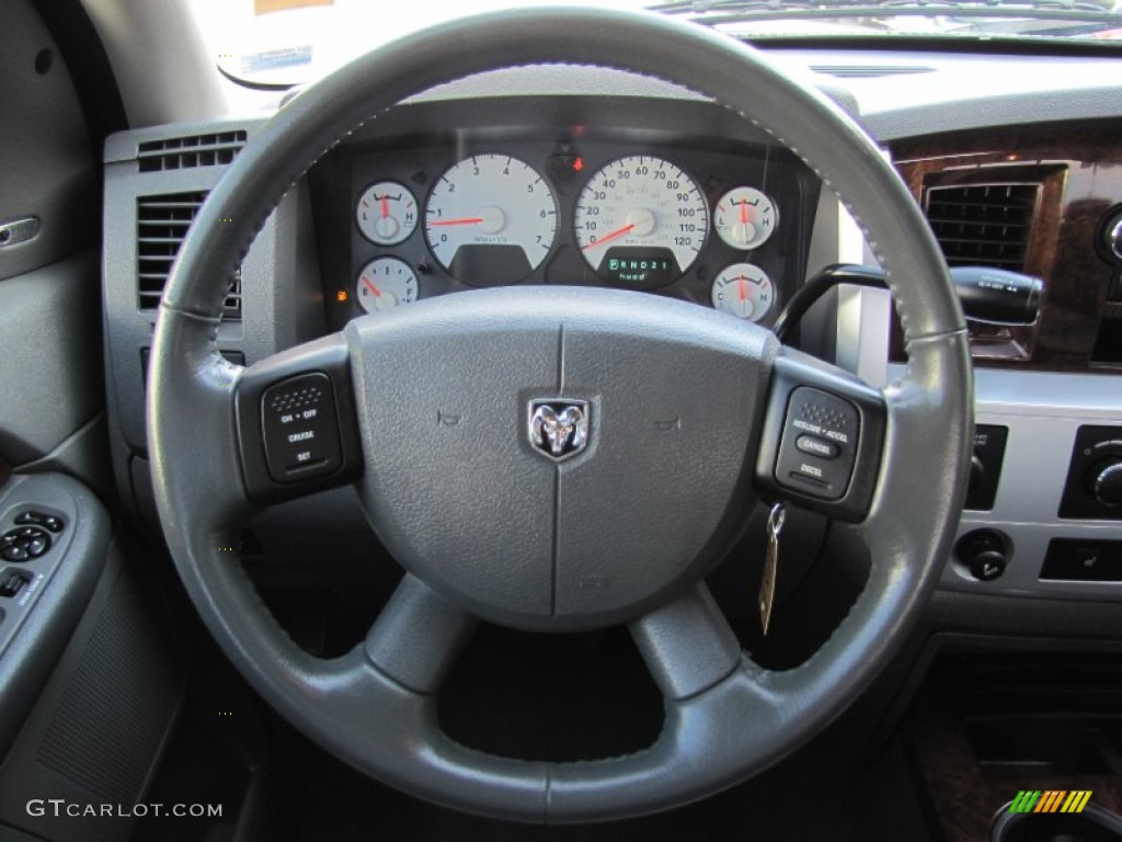 2008 Ram 1500 Laramie Quad Cab 4x4 - Brilliant Black Crystal Pearl / Medium Slate Gray photo #6