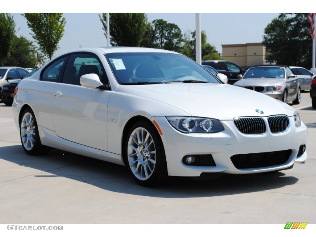 2011 3 Series 328i Coupe - Mineral White Metallic / Black Dakota Leather photo #3