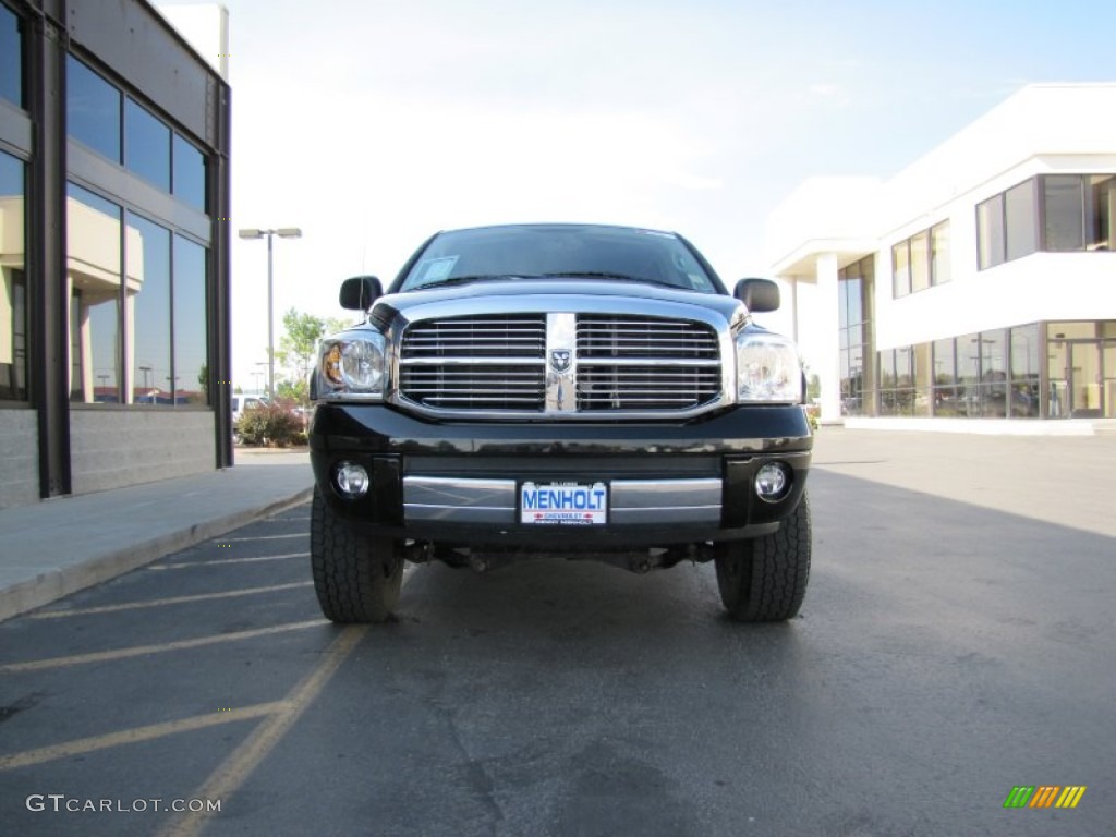 2008 Ram 1500 Laramie Quad Cab 4x4 - Brilliant Black Crystal Pearl / Medium Slate Gray photo #36