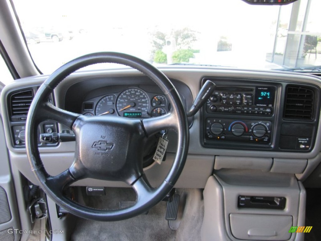 2002 Chevrolet Silverado 2500 LT Extended Cab 4x4 Tan Dashboard Photo #53202164