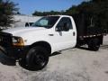 Oxford White - F450 Super Duty XL Regular Cab Dually Chassis Stake Truck Photo No. 4