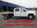 Summit White - Sierra 3500HD SLE Crew Cab 4x4 Chassis Photo No. 1