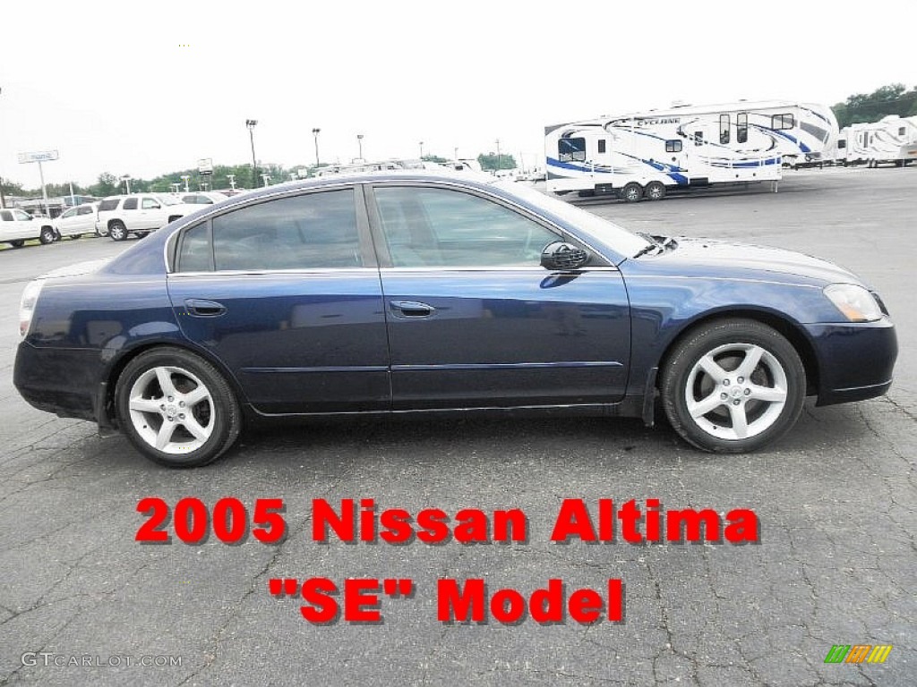 2005 Altima 3.5 SE - Majestic Blue Metallic / Frost Gray photo #1