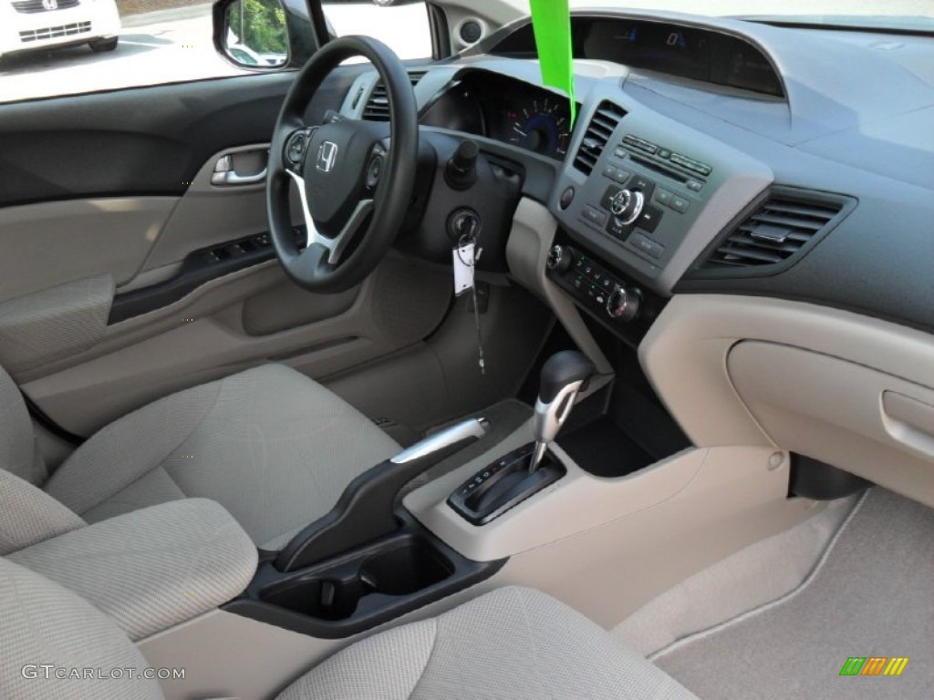 Beige Interior 2012 Honda Civic EX Sedan Photo #53205803