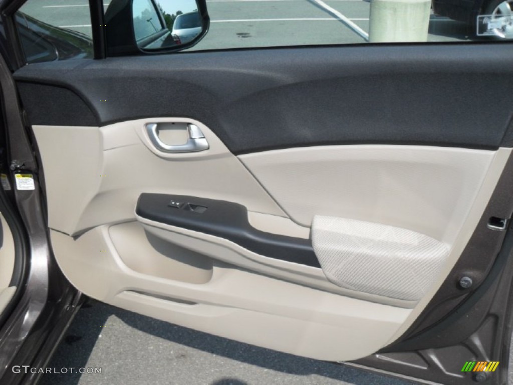 2012 Honda Civic EX Sedan Beige Door Panel Photo #53205818