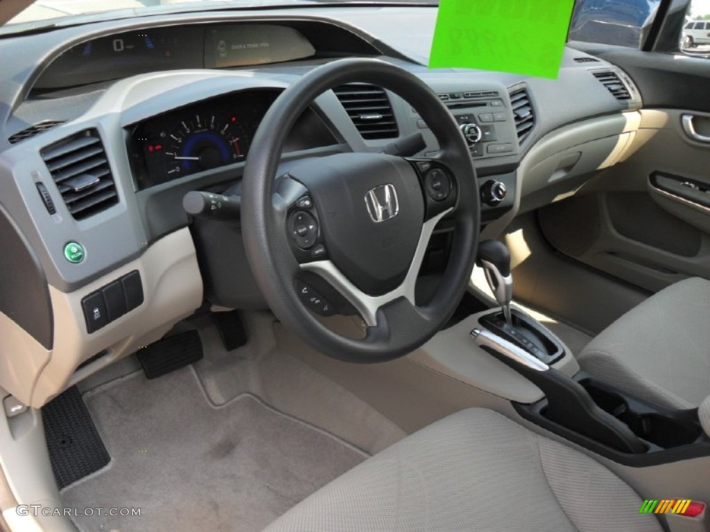 Beige Interior 2012 Honda Civic EX Sedan Photo #53205884