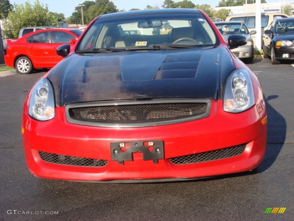 2006 G 35 Coupe - Laser Red Pearl / Wheat photo #7