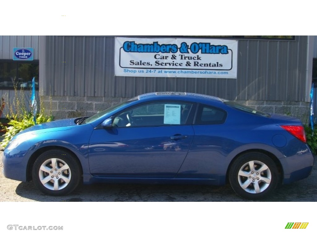 2008 Altima 2.5 S Coupe - Azure Blue Metallic / Charcoal photo #2