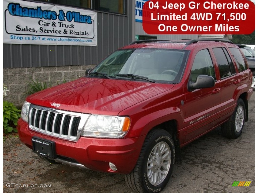 2004 Grand Cherokee Limited 4x4 - Inferno Red Pearl / Dark Slate Gray photo #1