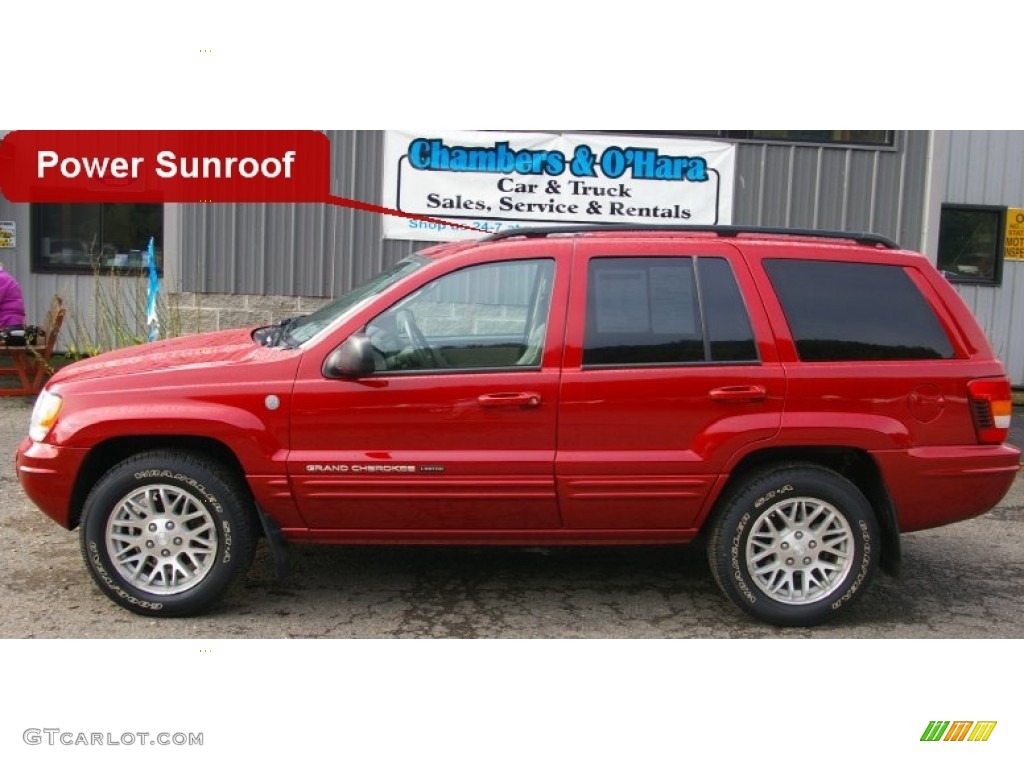 2004 Grand Cherokee Limited 4x4 - Inferno Red Pearl / Dark Slate Gray photo #2