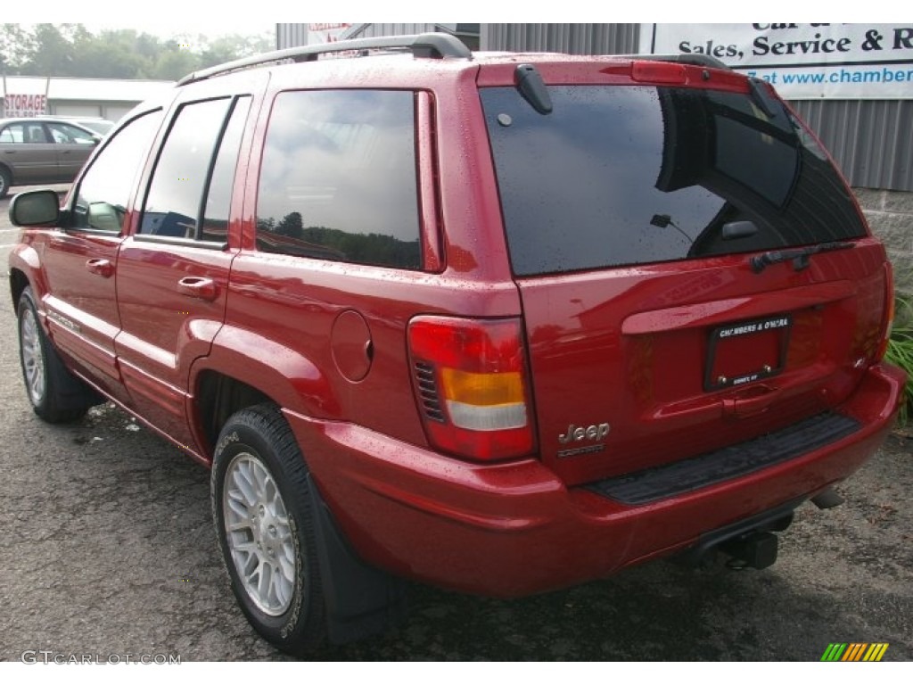 2004 Grand Cherokee Limited 4x4 - Inferno Red Pearl / Dark Slate Gray photo #9