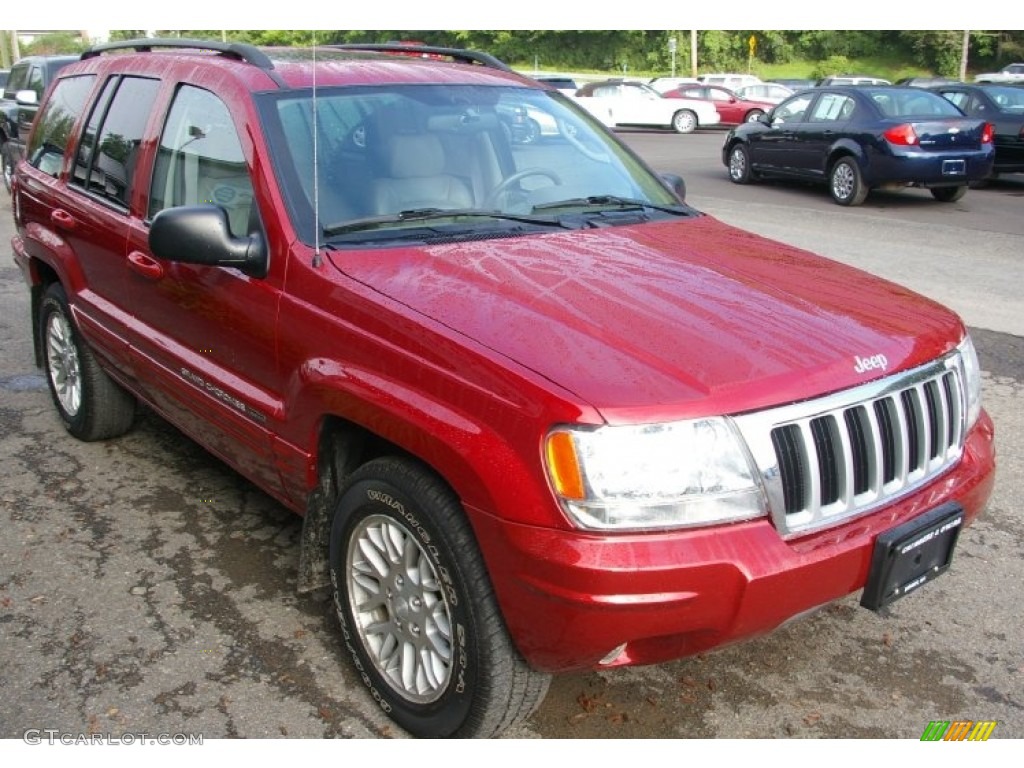 2004 Grand Cherokee Limited 4x4 - Inferno Red Pearl / Dark Slate Gray photo #13