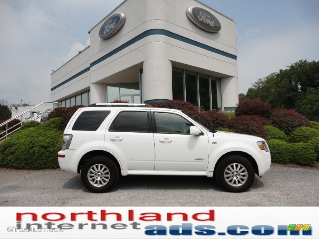 2008 Mariner V6 Premier 4WD - Oxford White / Greystone/Stone photo #1