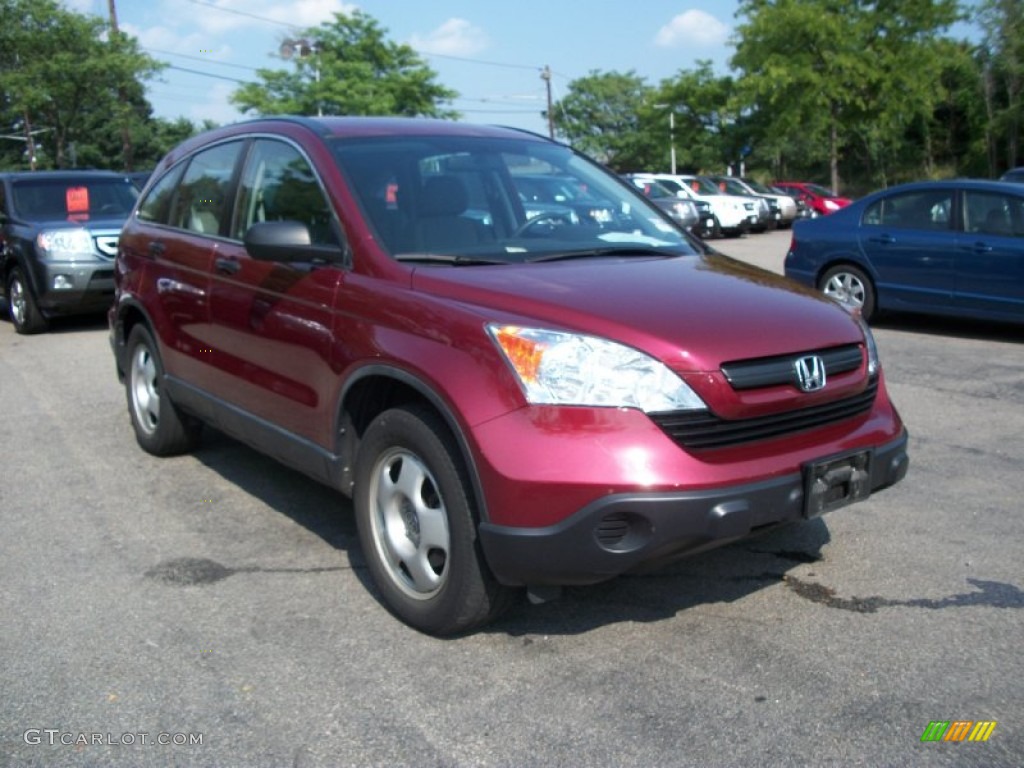 2009 CR-V LX 4WD - Tango Red Pearl / Gray photo #6
