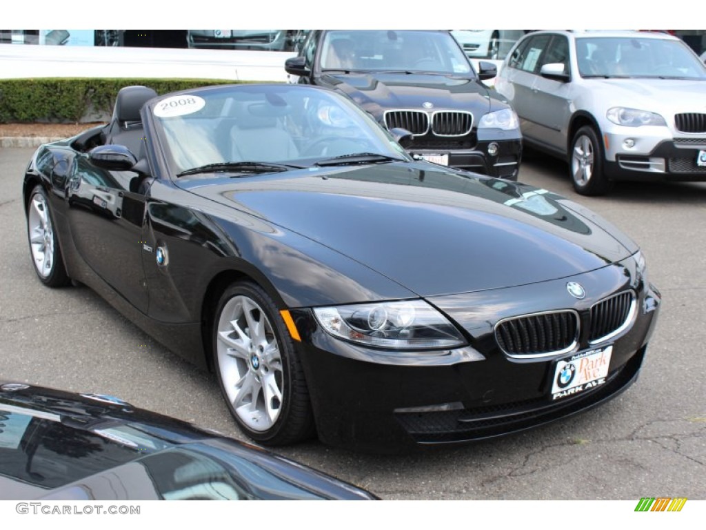 2008 Z4 3.0i Roadster - Jet Black / Black photo #3