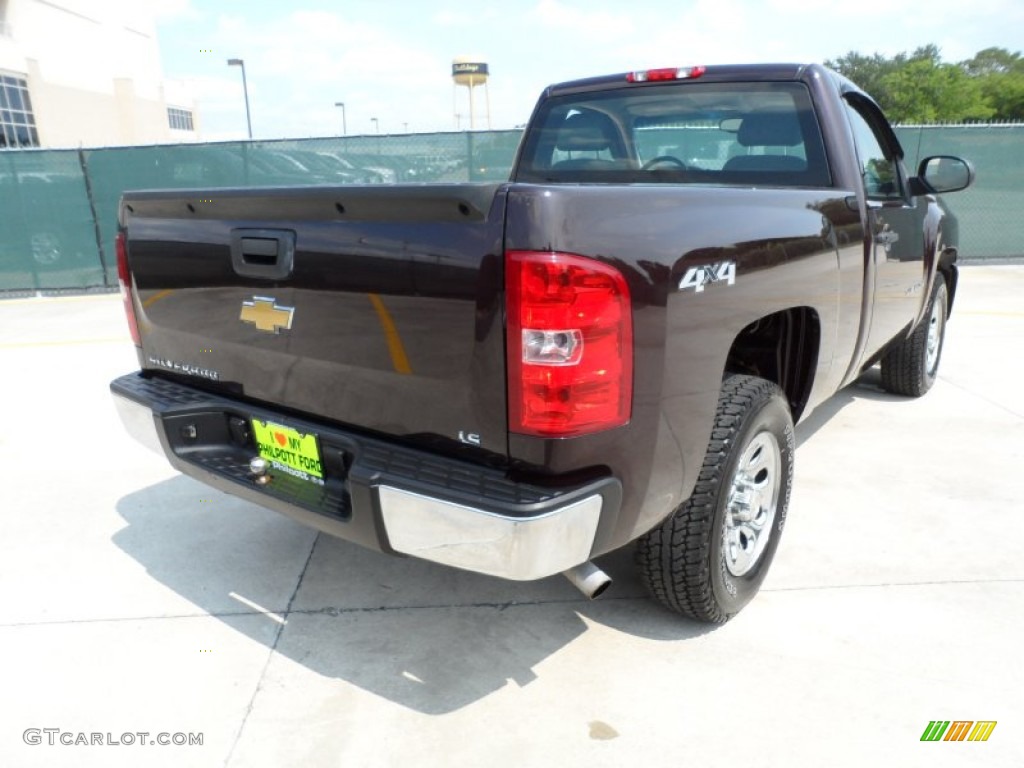 2008 Silverado 1500 LS Regular Cab 4x4 - Dark Cherry Metallic / Dark Titanium photo #3