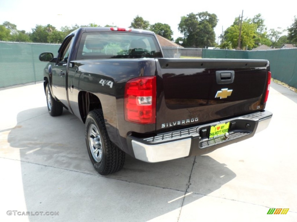 2008 Silverado 1500 LS Regular Cab 4x4 - Dark Cherry Metallic / Dark Titanium photo #5