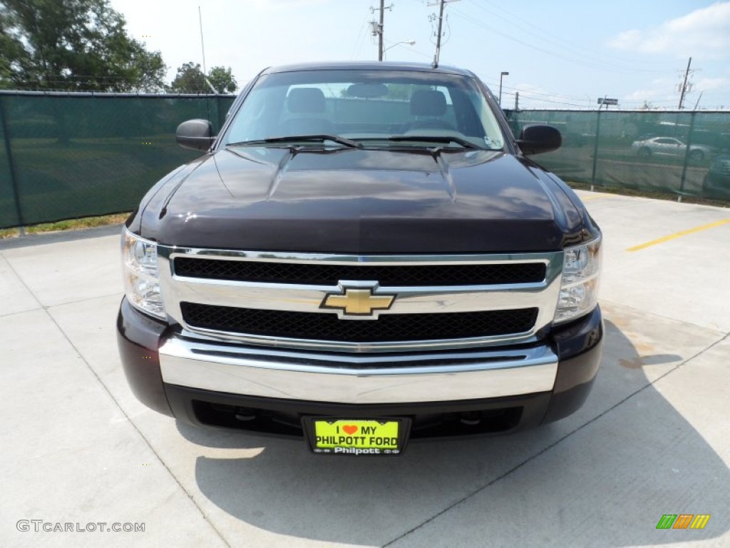 2008 Silverado 1500 LS Regular Cab 4x4 - Dark Cherry Metallic / Dark Titanium photo #8