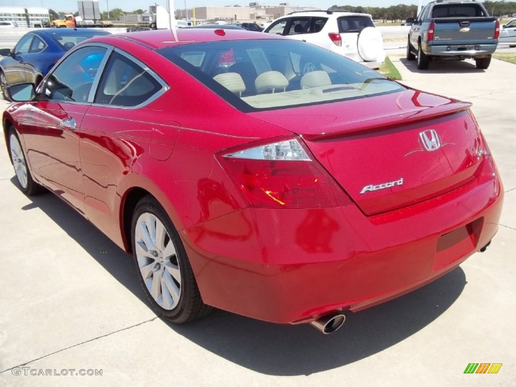 2008 Accord EX-L V6 Coupe - San Marino Red / Ivory photo #2